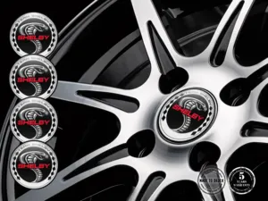 Shelby Pegatina de Silicona Logo Calcomanías de Rueda de Lujo